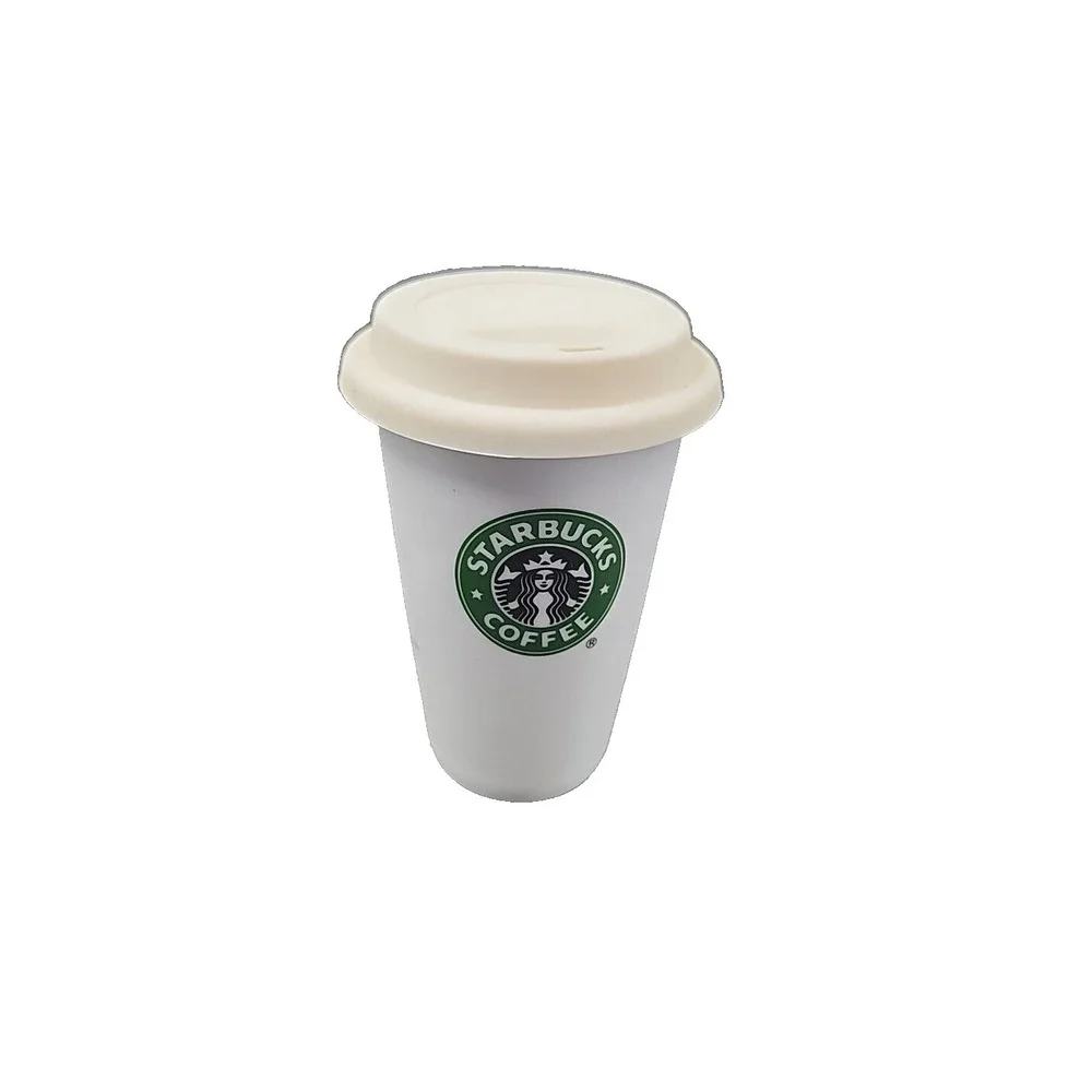 2010 Starbucks Ceramic Travel Coffee Tea Mug Cup With‎ Silicone Lid 6
